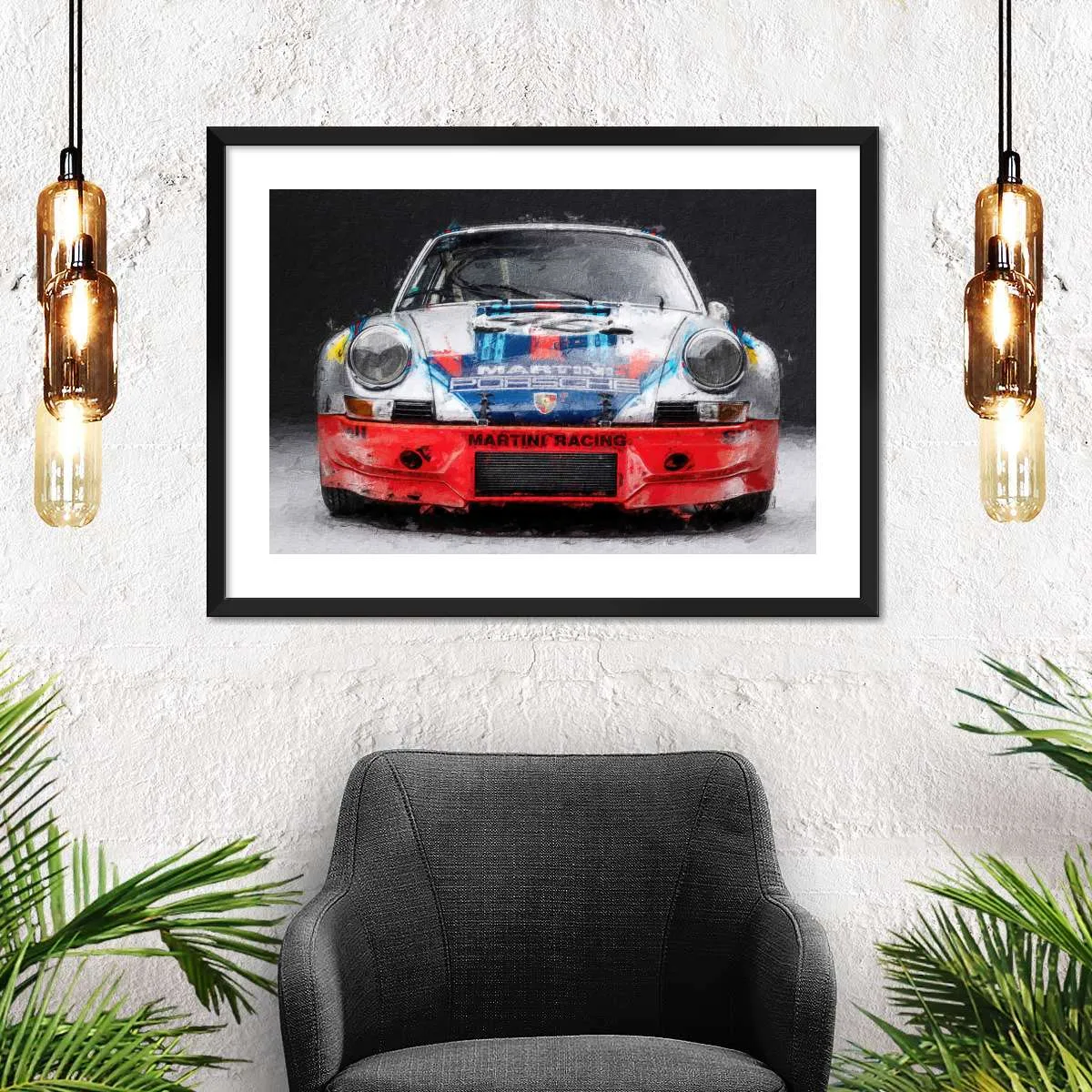 911 Porsche Martini Vintage Race Car I Wall Art