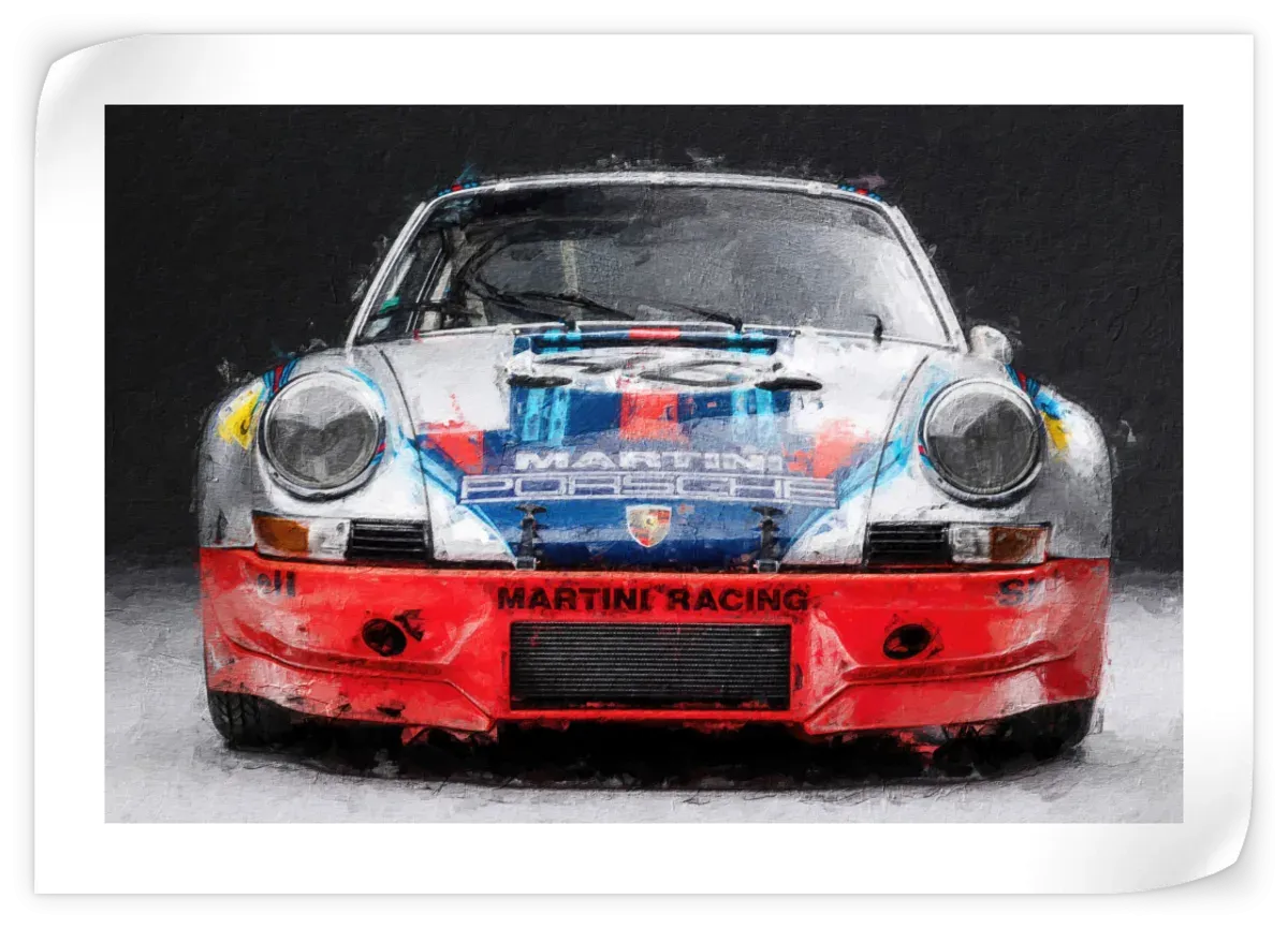 911 Porsche Martini Vintage Race Car I Wall Art