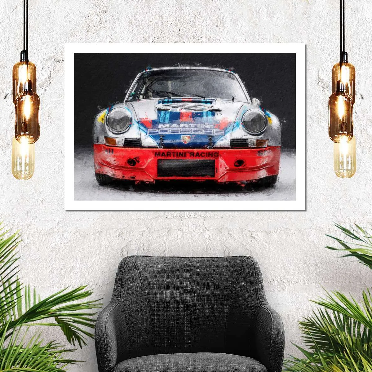 911 Porsche Martini Vintage Race Car I Wall Art