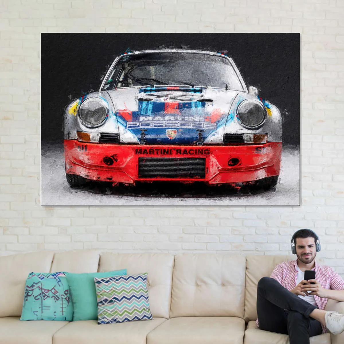 911 Porsche Martini Vintage Race Car I Wall Art