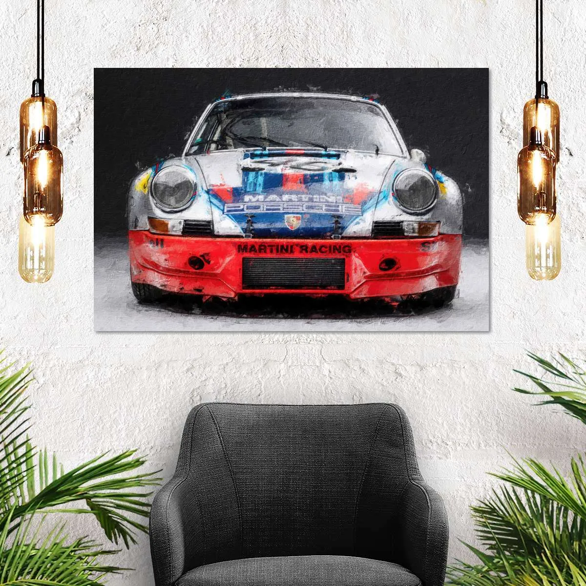 911 Porsche Martini Vintage Race Car I Wall Art