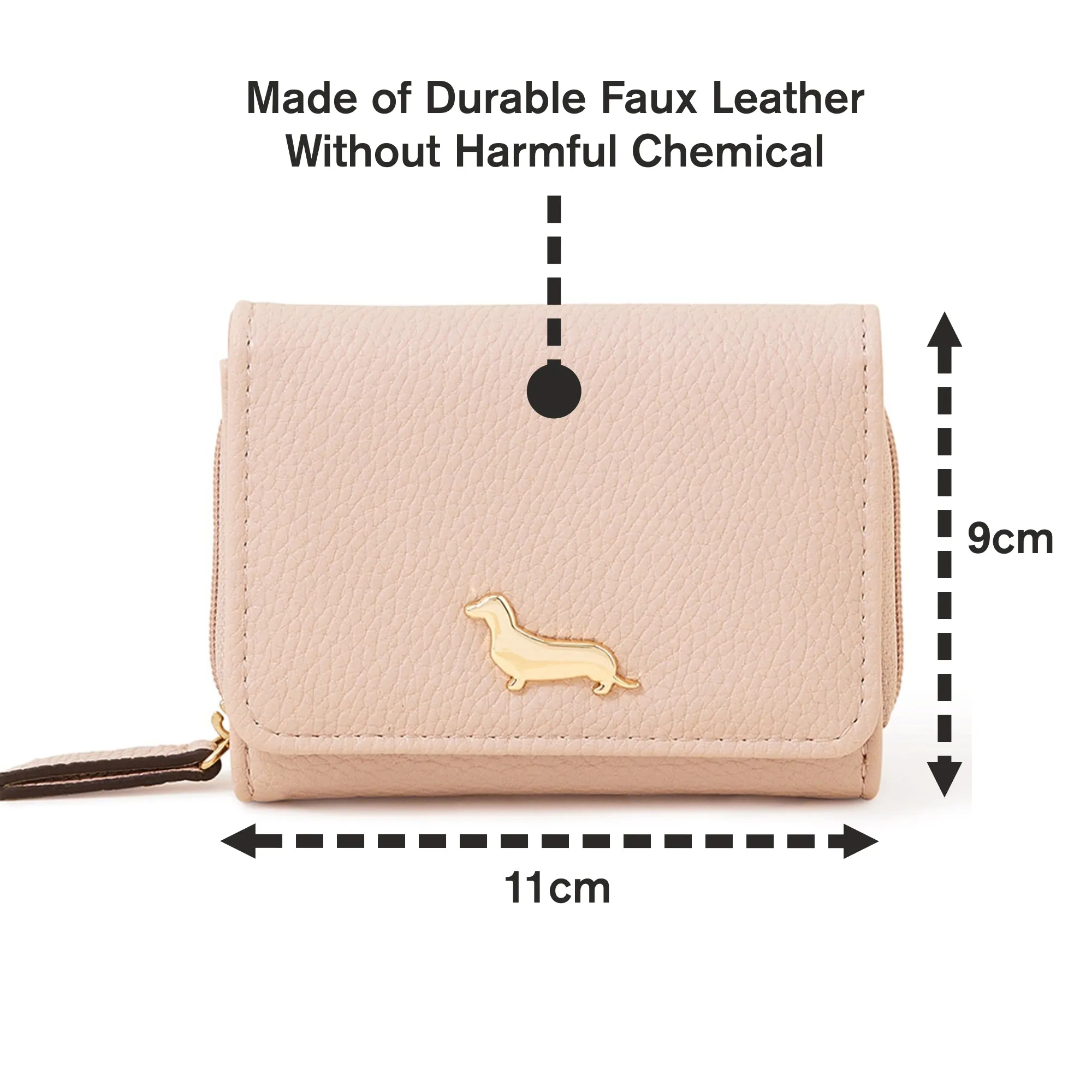 Accessorize London Cream Sausage Dog Purse