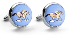 And They're Off: Cufflinks - Blue