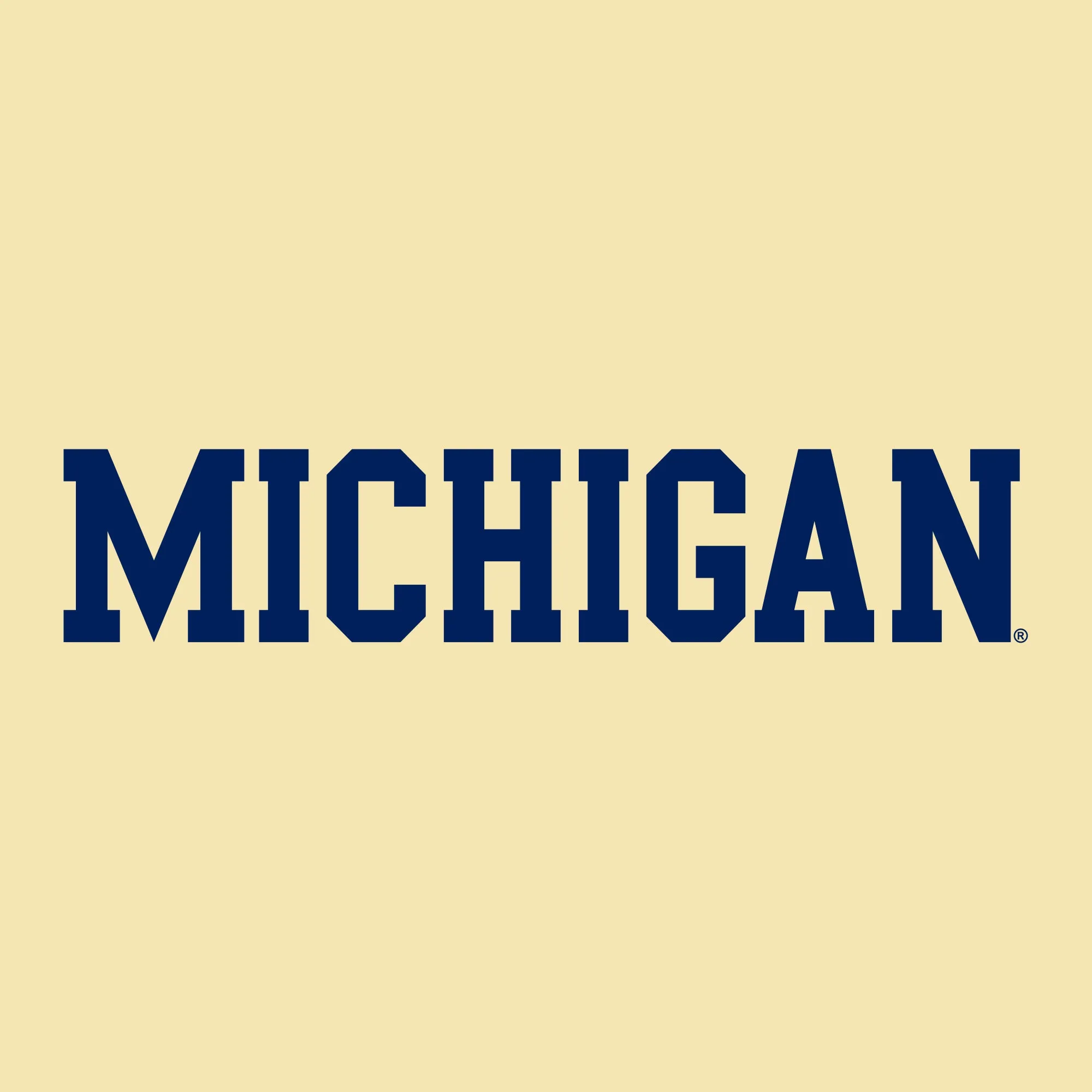 Basic Block University of Michigan Next Level Premium Cotton Short Sleeve T Shirt - Banana Cream