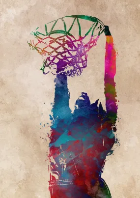 Basketball player sport art 3