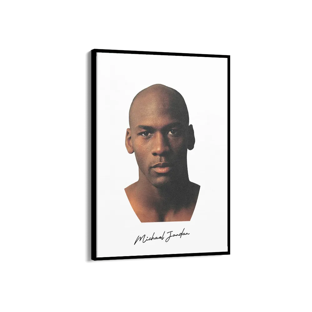 Big Head Michael Jordan White Portrait