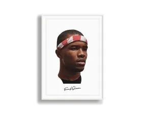 Big Head Retro Frank Ocean White Portrait