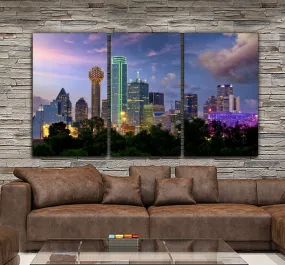 Dallas Skyline Canvas Wall Art