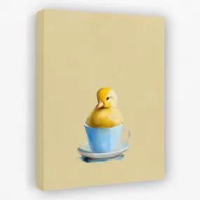 Duckling In Blue Cup