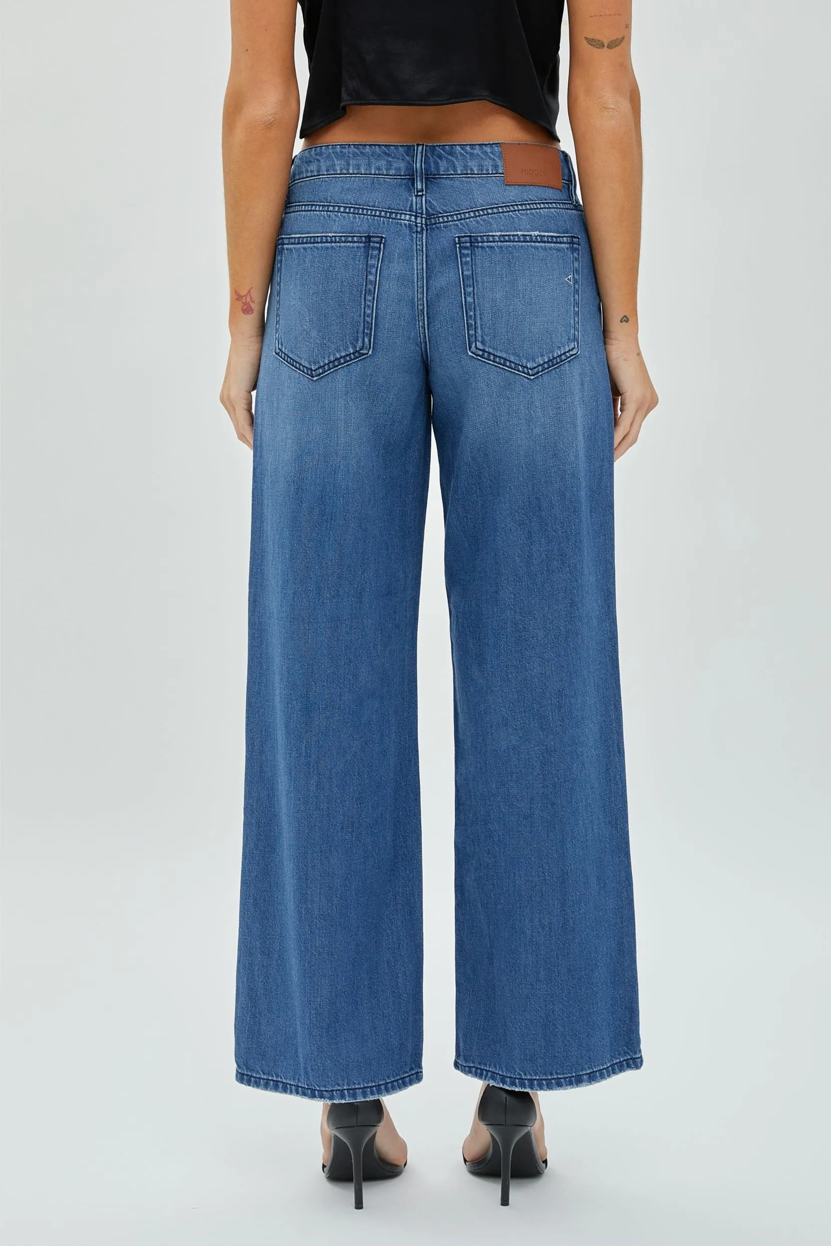 Hidden Nori Clean Wide Leg Jean