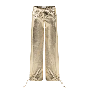 Laagam Rue Low Waist Gold Pants