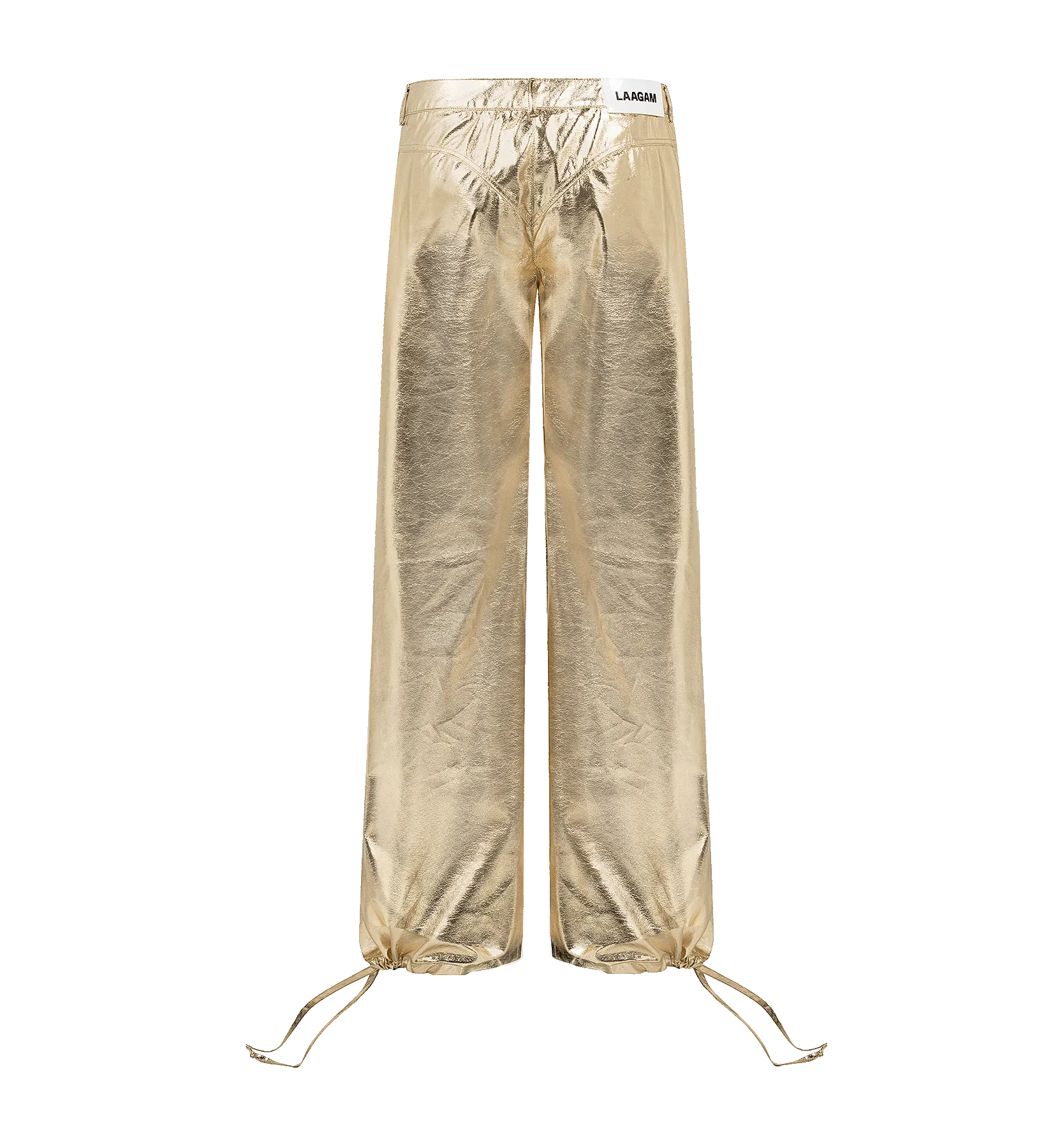 Laagam Rue Low Waist Gold Pants