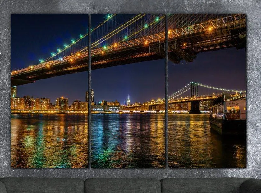 New York City Bridges Canvas Wall Art