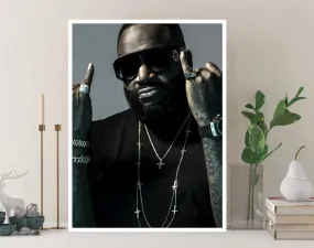 Rick Ross Canvas, Hip Hop Art, Kendrick Lamar, Music Canvas, Print Art, Gift Poster, Home Decor, Canvas Print, Gift for him, Gift for her