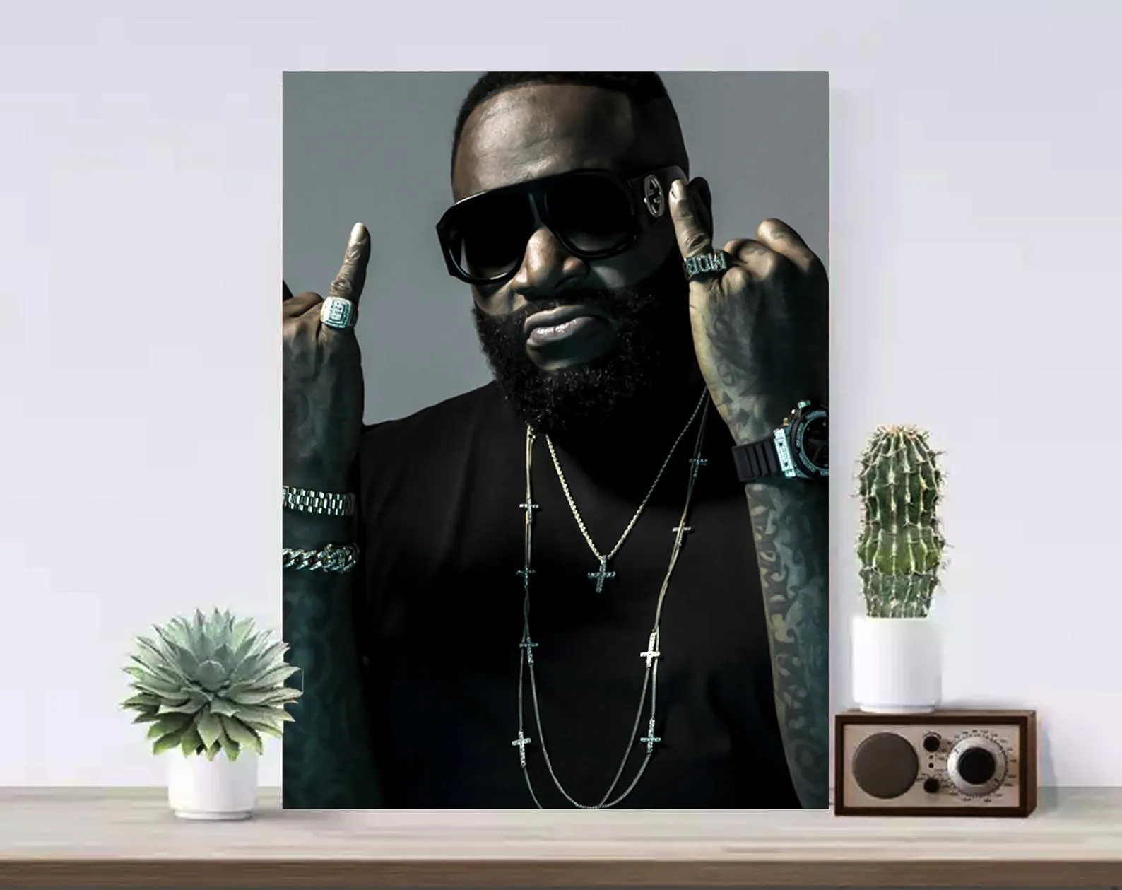 Rick Ross Canvas, Hip Hop Art, Kendrick Lamar, Music Canvas, Print Art, Gift Poster, Home Decor, Canvas Print, Gift for him, Gift for her