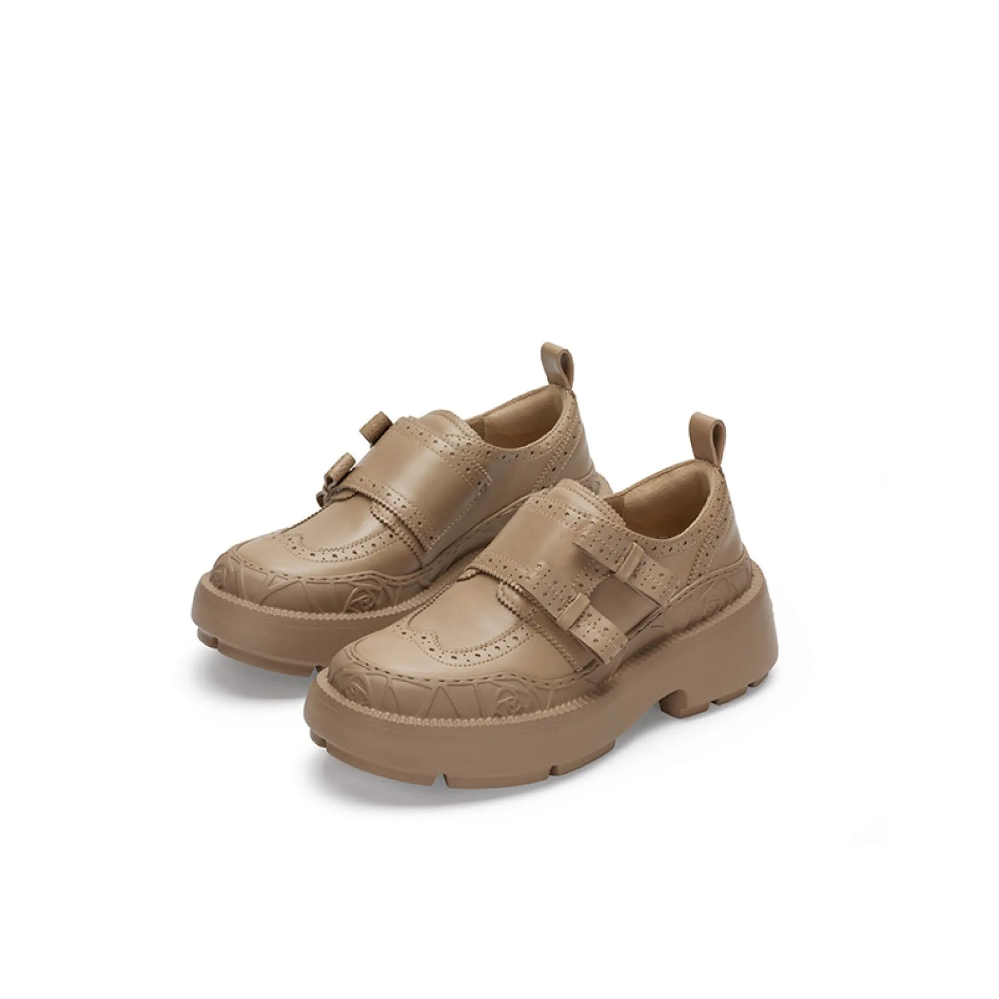 Rose Relief Brock Shoes Almond