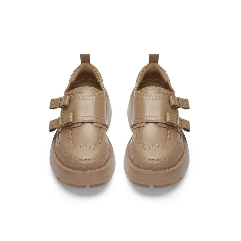 Rose Relief Brock Shoes Almond