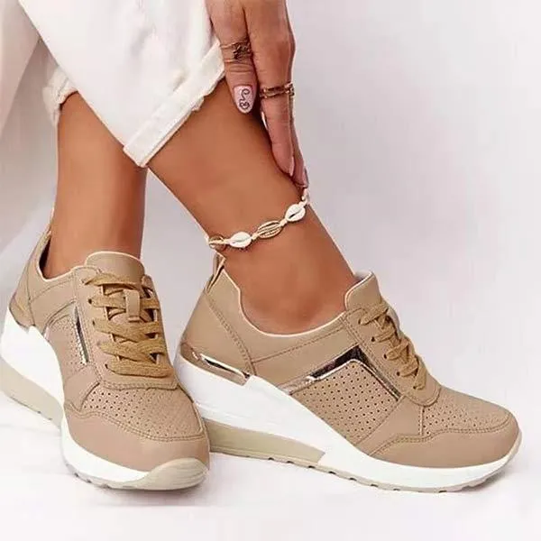 Women'S Casual Round Toe Lace-Up Sneakers 99730804C