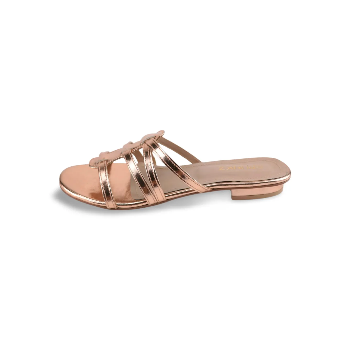 Women’s Metallic Strappy Flat Slides