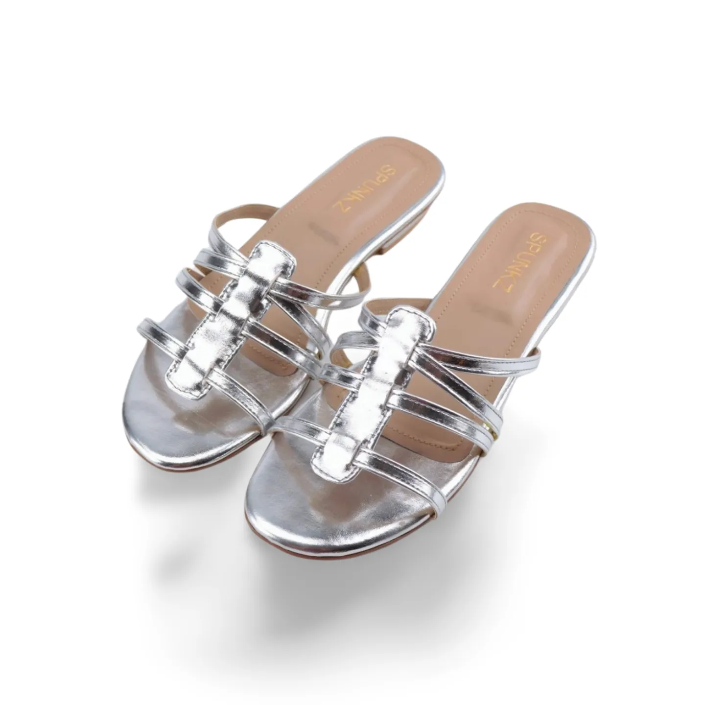 Women’s Metallic Strappy Flat Slides