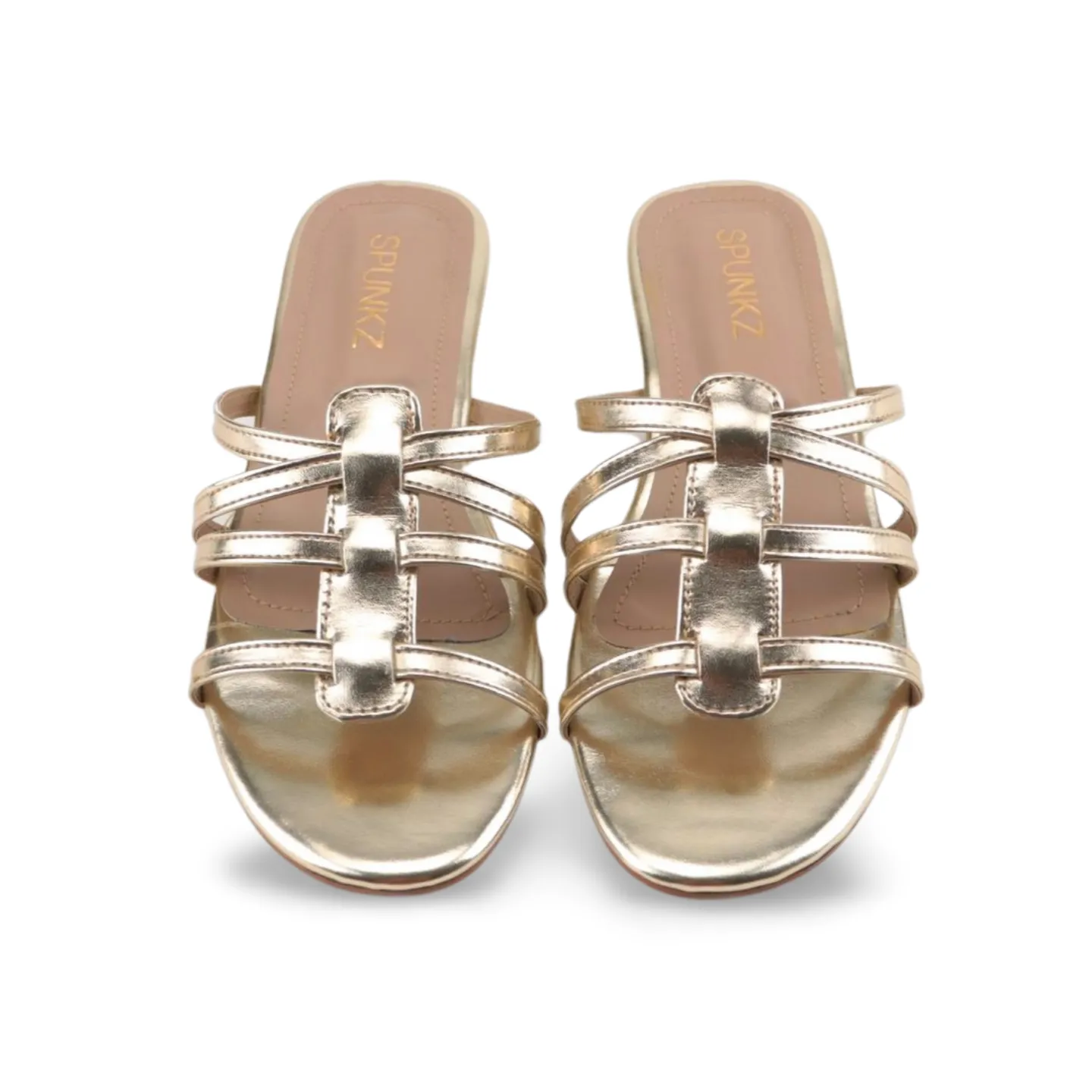 Women’s Metallic Strappy Flat Slides