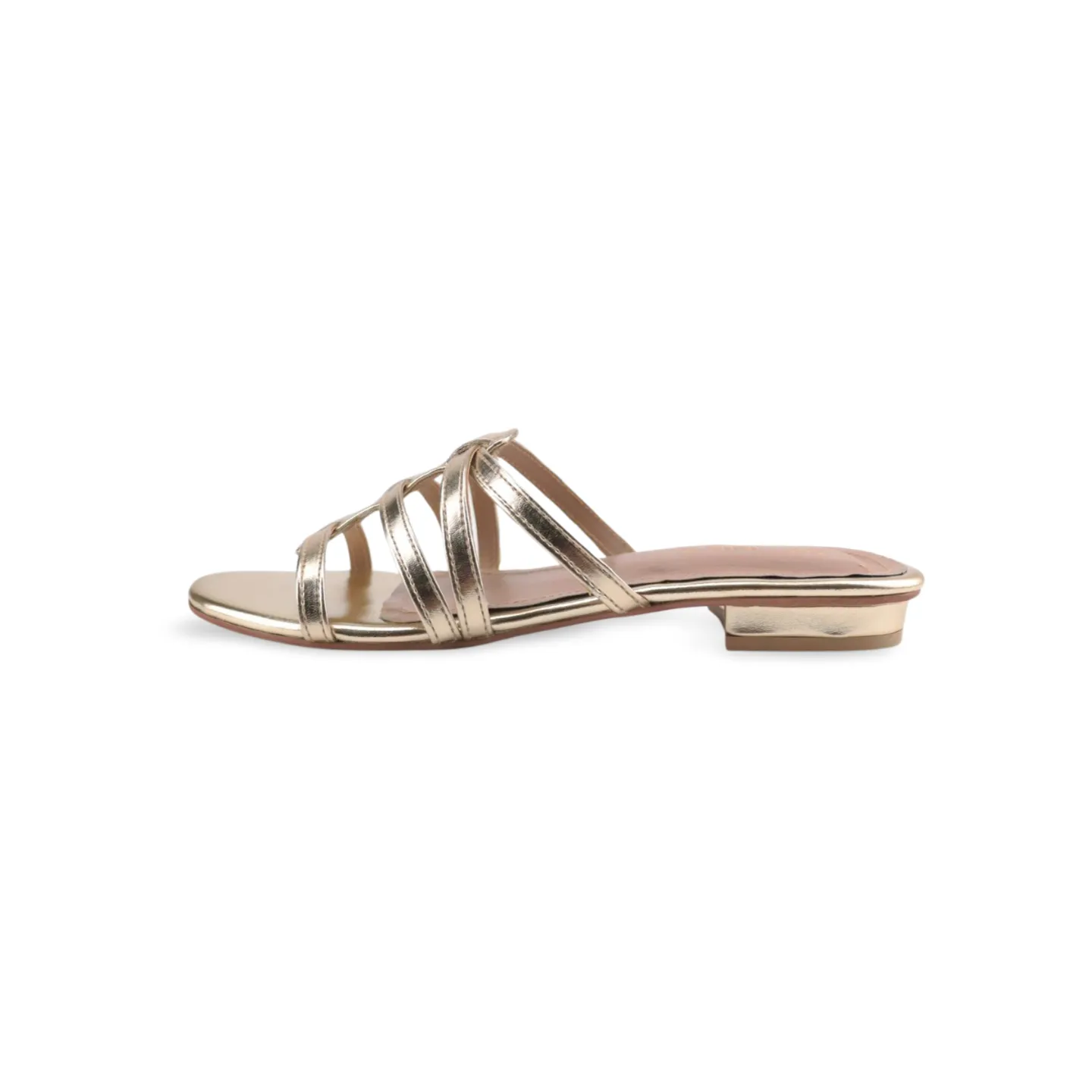 Women’s Metallic Strappy Flat Slides