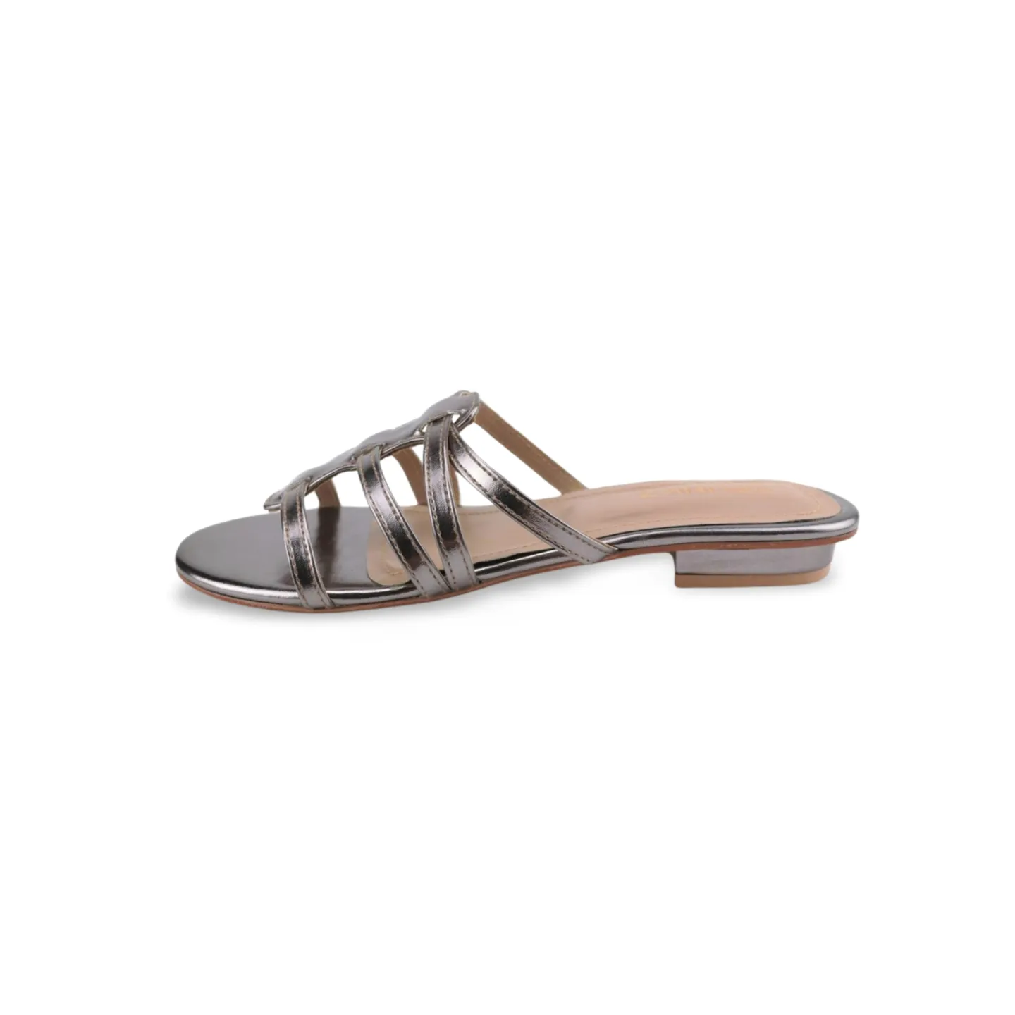 Women’s Metallic Strappy Flat Slides